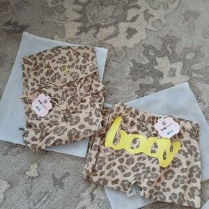 Body by Raven Tracy leopard giraffe Lowrise basics 2.0 set s brand new Flared